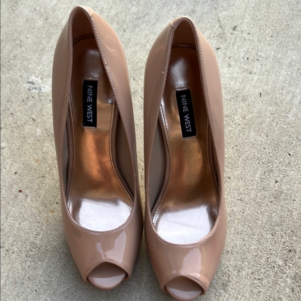 Nine West Women's Peep Toe Heels - Nude